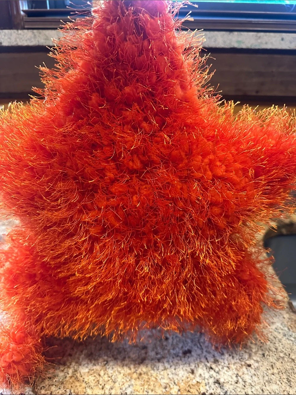 SHEIN Orange Fuzzy Star Shoulder Bag